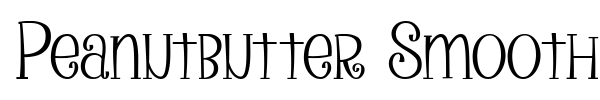 Peanutbutter Smoothies font preview